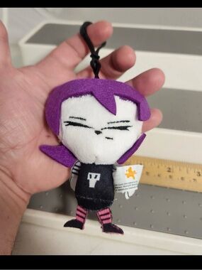Invader Zim Gaz Plush Bag Charm/keychain Backpack Charm